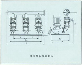 單級(jí)單吸立式泵組圖