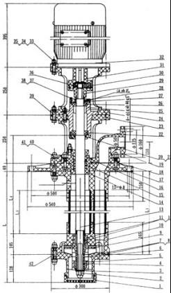 FSY型玻璃鋼液下泵結(jié)構(gòu)圖
